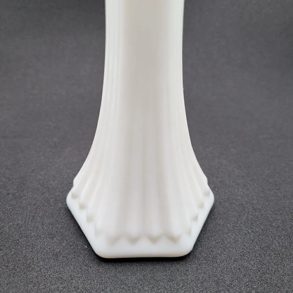 Vintage E.O. Brody Co. Milk Glass Vase Mid Century Modern Cleveland Ohio USA 6